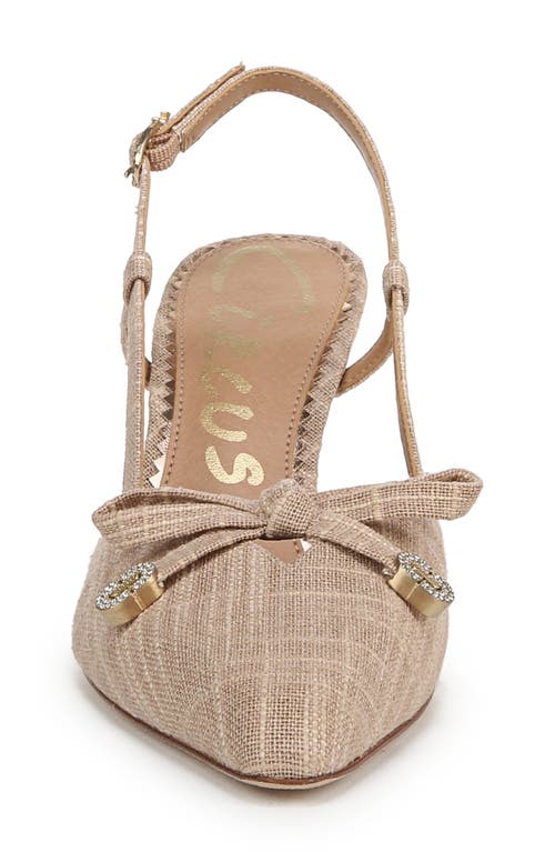 Circus Ny By Sam Edelman Monica Pointed Toe Slingback Pump In Natural/gold