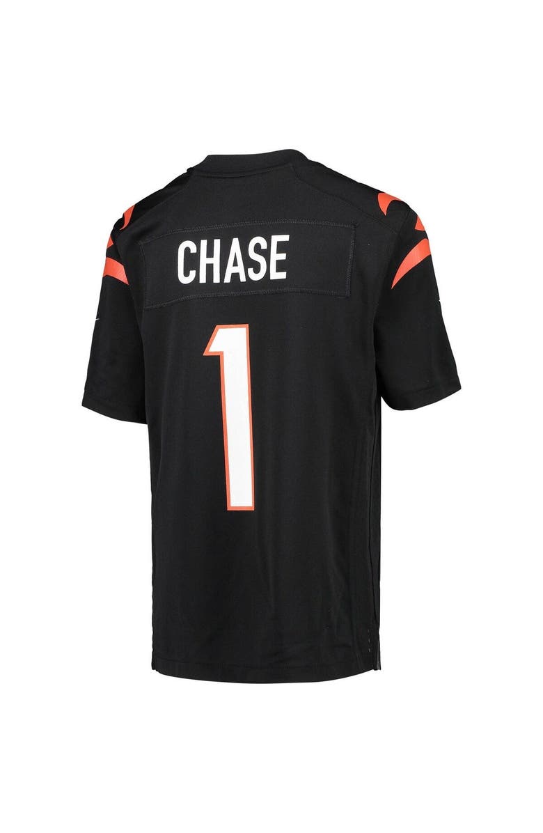 Nike Youth Nike Ja'Marr Chase Black Cincinnati Bengals Game Jersey, Alternate, color, Black