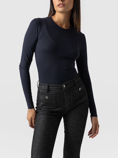 Shop Saint + Sofia Austen Crew Neck Long Sleeve Tee
