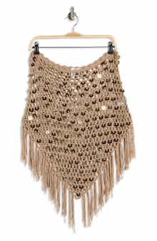 INTERNATIONAL DESIGNER Sequin Poncho