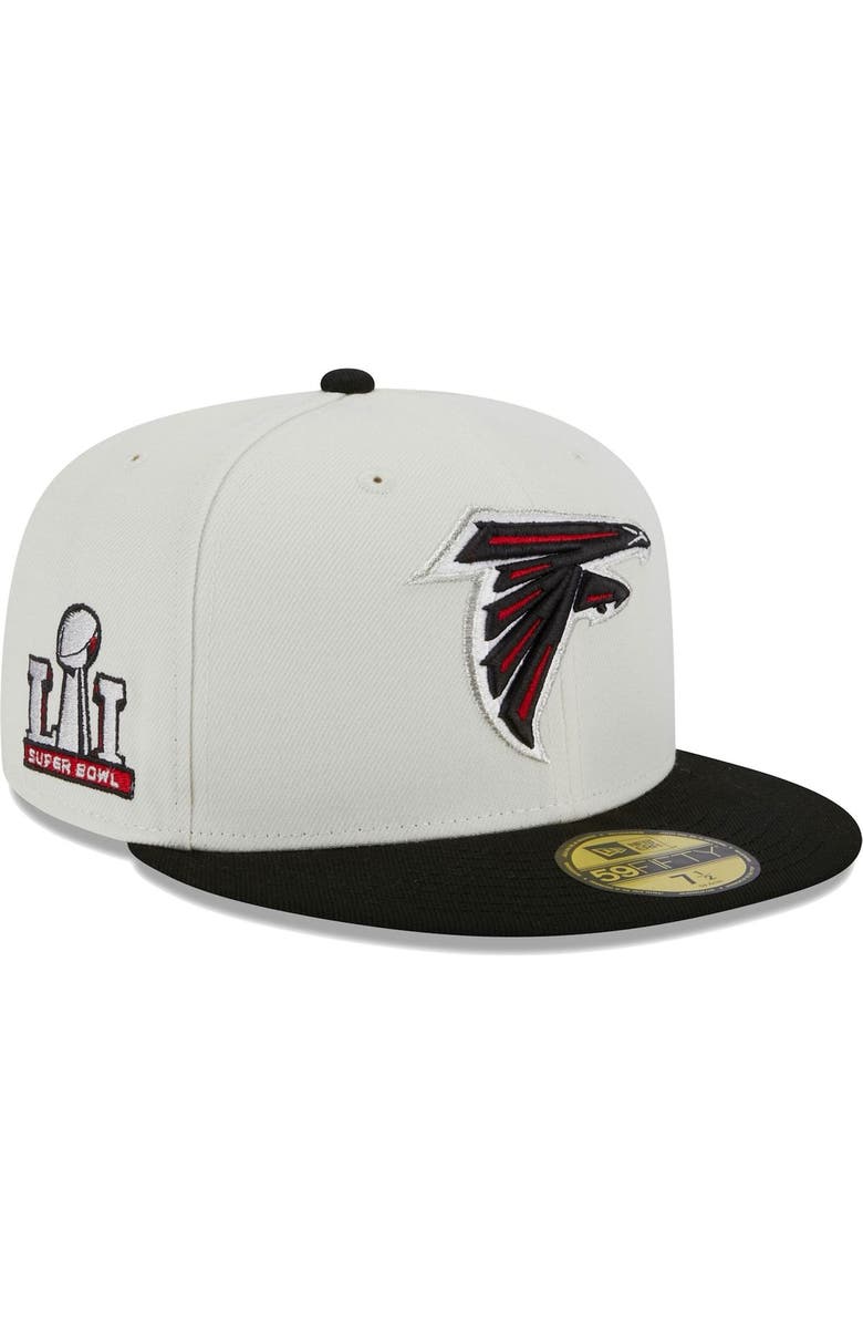 New Era Men's New Era Cream Atlanta Falcons Retro 59FIFTY Fitted Hat, Alternate, color,