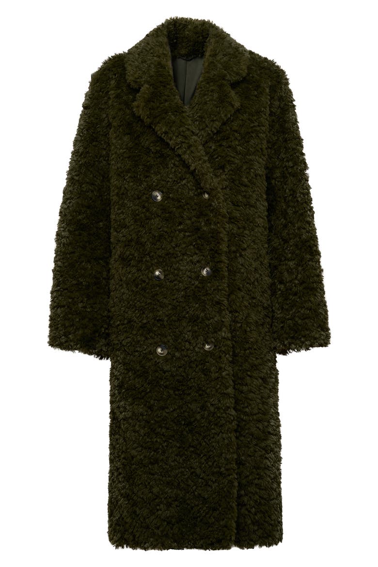 Melanie Faux Fur Coat, Alternate, color, OLIVE