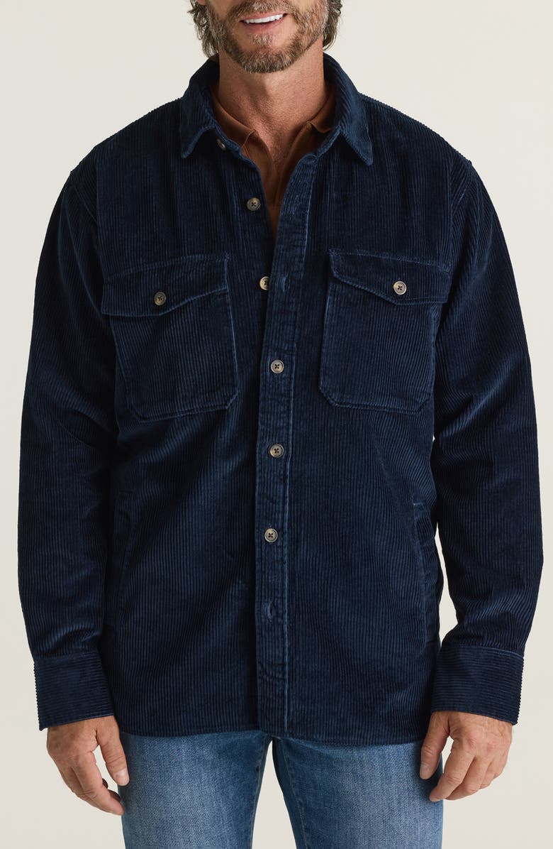 34 Heritage Corduroy Overshirt, Main, color, Navy
