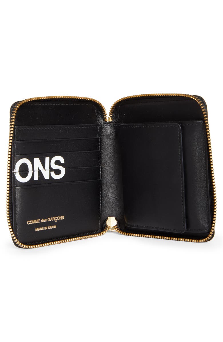Comme des Garçons Wallets Huge Logo Zip Around Wallet, Alternate, color,