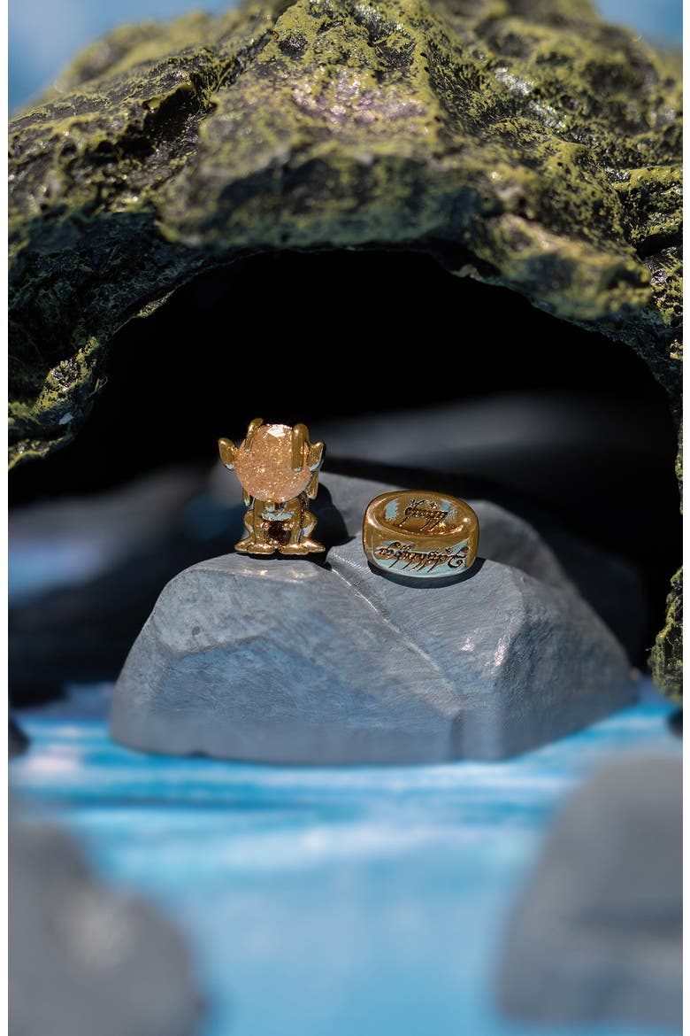 Lord of the Rings Gollum Stud Earrings, Alternate, color, GOLD