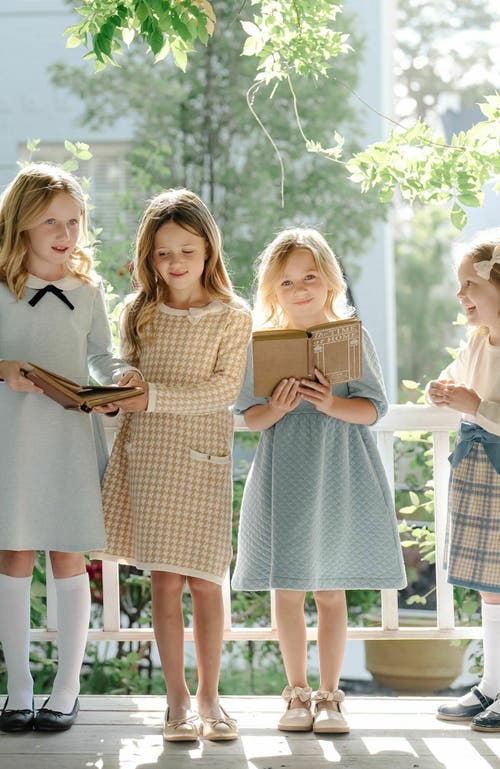 Hope & Henry Girls' Organic Bow Sweater Dress, Kids In Neutral
