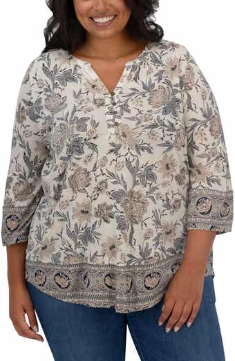 Lucky Brand Border Print Top