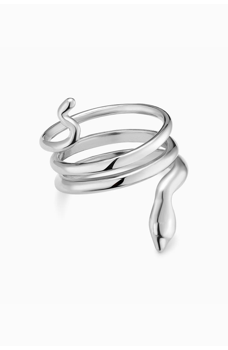 Oradina Sterling Silver Snake Wrap Ring, Alternate, color, Silver