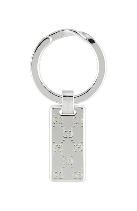 Signature Tag Sterling Silver Key Ring