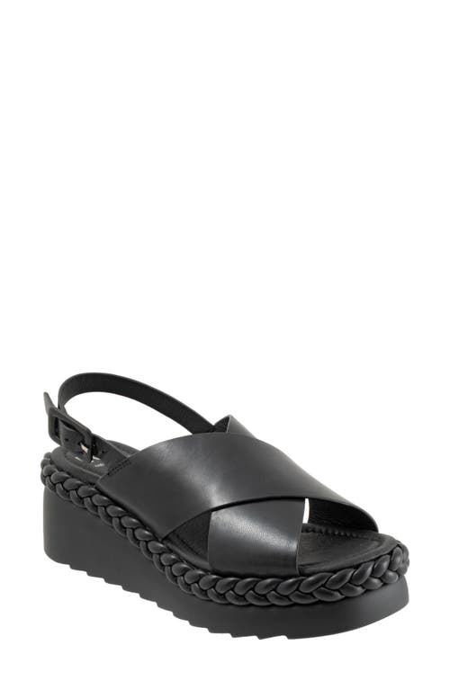 Eos Footwear Melia Platform Wedge Sandal In Black