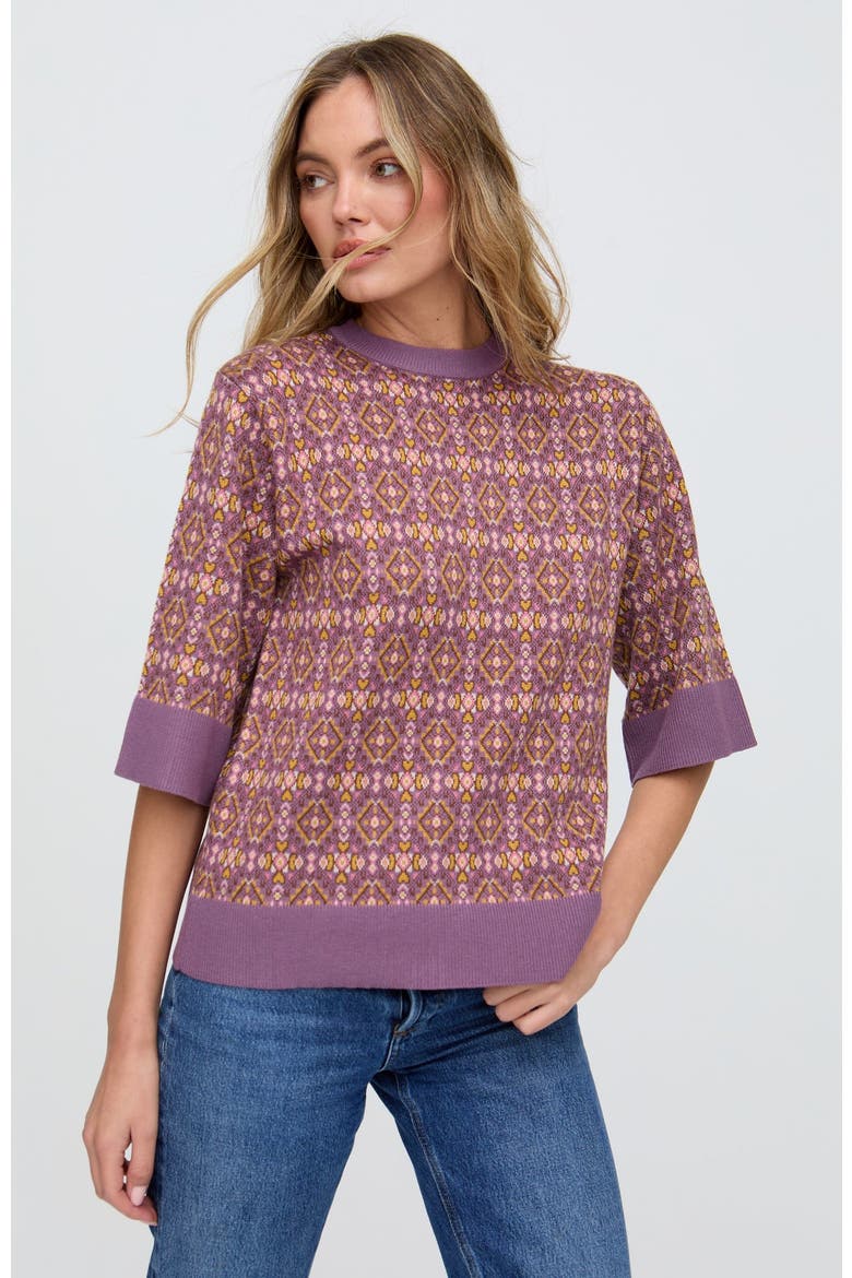 Daffodil Slouchy Knitted T-Shirt, Alternate, color, Pink