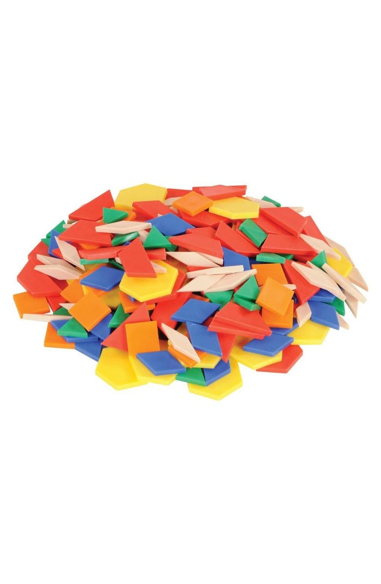 Kaplan Early Learning Company Pattern Blocks and Picture Cards Set, Alternate, color, Multicolored