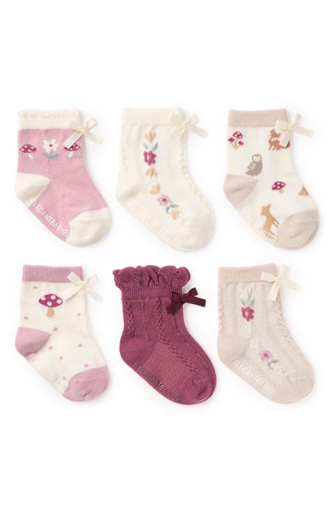 Assorted 6-Pack Forest Family Socks Gift Box (Baby)