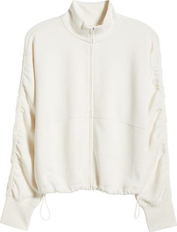 ジャケット・アウター HUMLee x Scye for UNITED ARROWS LOCO Zella Ultrasoft Ruched Sleeve Front Zip Knit Jacket | Nordstrom