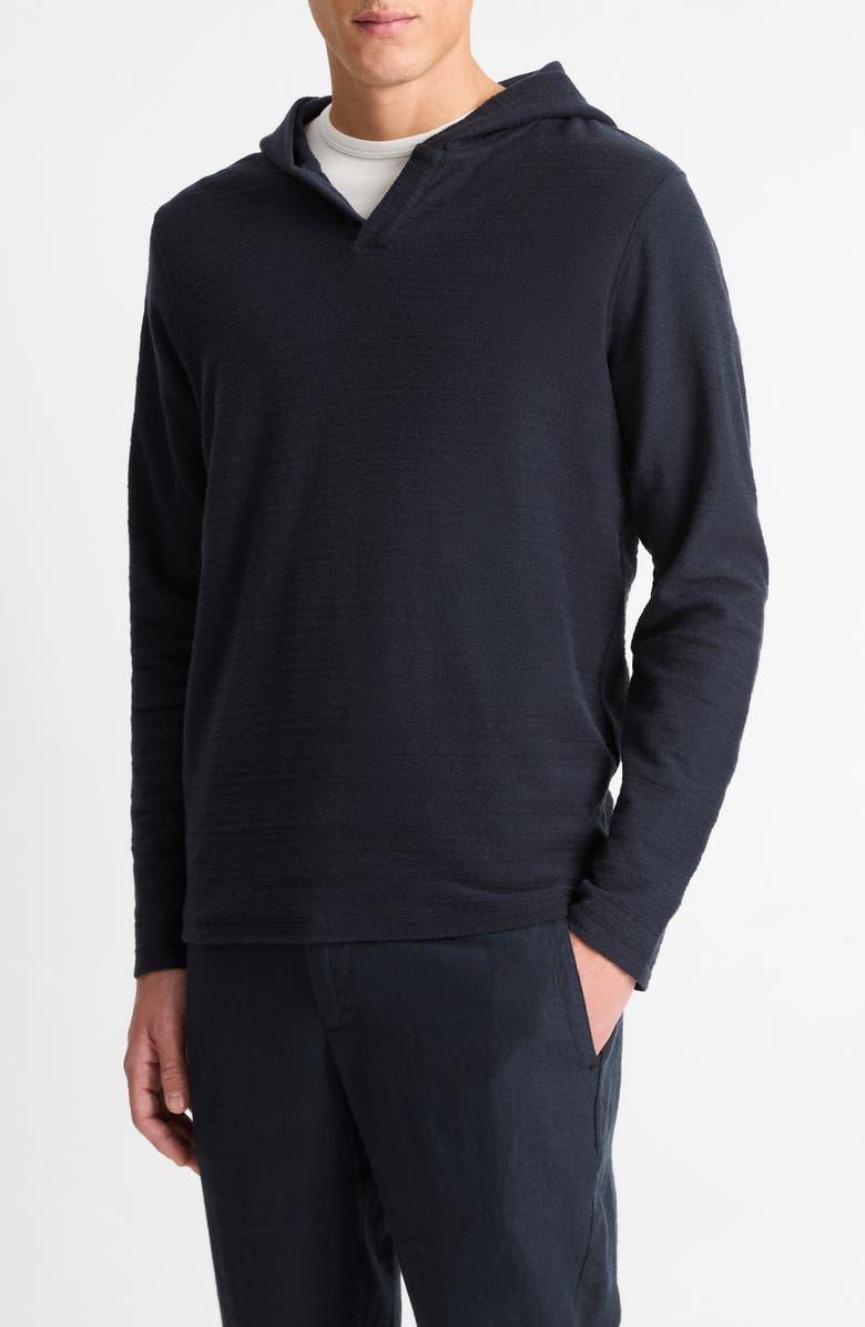 Vince Cotton Hoodie, Alternate, color, Coastal