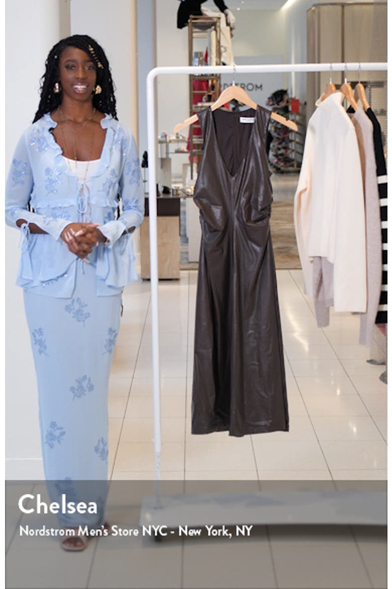 Sabal Faux Leather A-Line Dress video