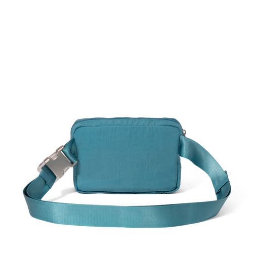 Baggallini Coastal Flip Lock Sling Bag In Seaside Blue
