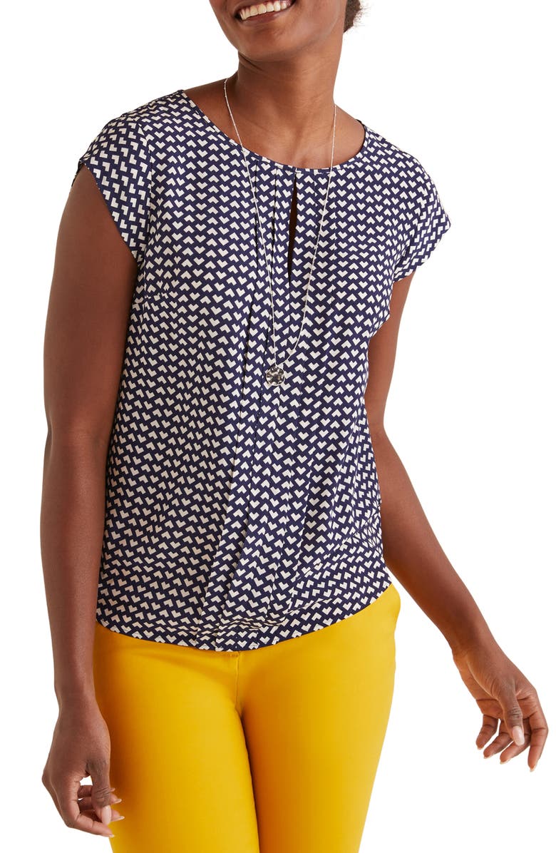 Boden Pleated Front Top, Main, color, 