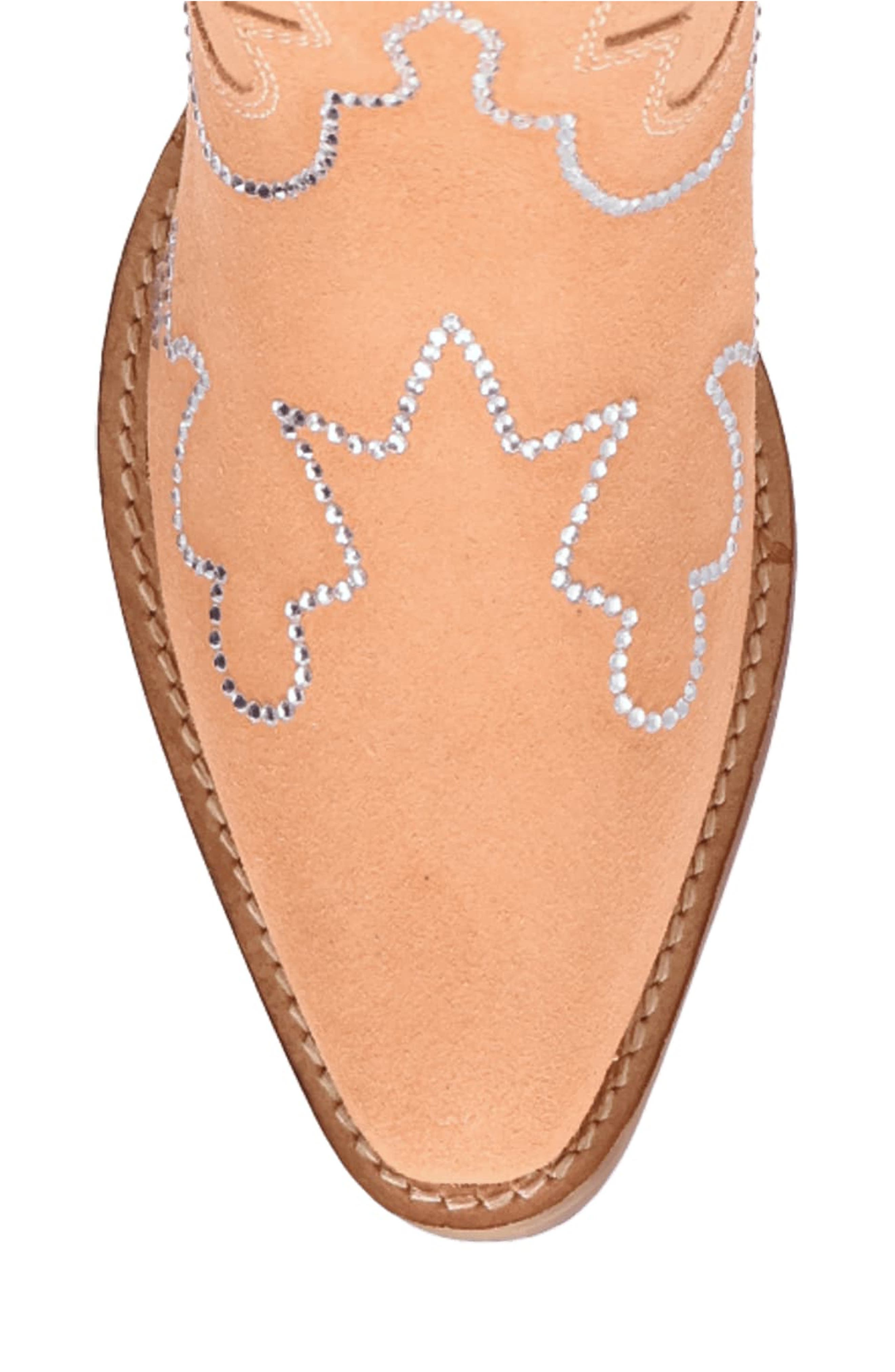 Tiny Pony Rhinestone Western Boot, Alternate, color, PEACH