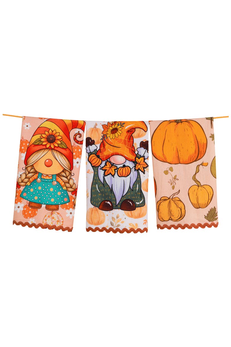 The Elegantly Eerie Set of 3 Cotton Tea Towels, Main, color, PINK