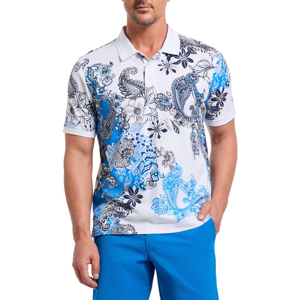 Robert Graham Orzell Paisley Print Cotton Polo