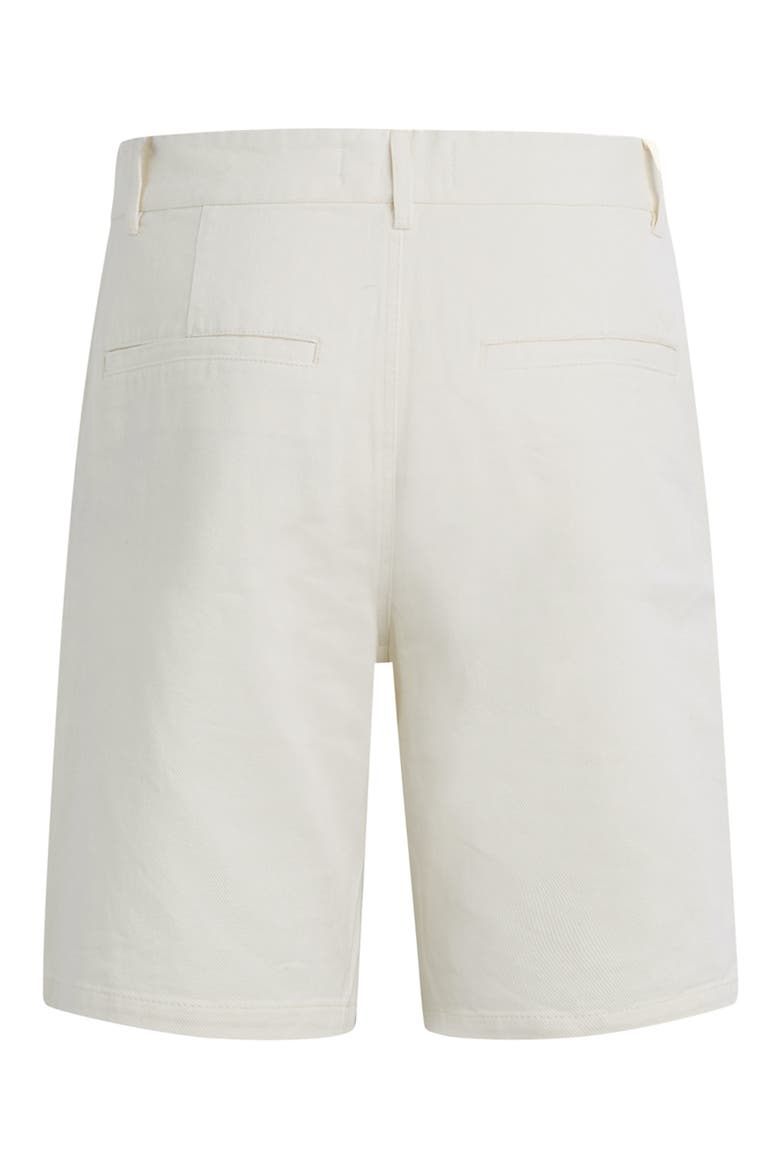 Venice Flat Front Off White Cotton Twill Chino Shorts, Alternate, color, BIRCH WOOD
