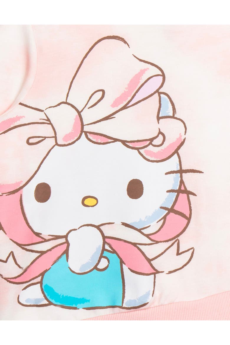 Tie-Dye Hooded Sweatshirt, Alternate, color, Pink Hello Kitty