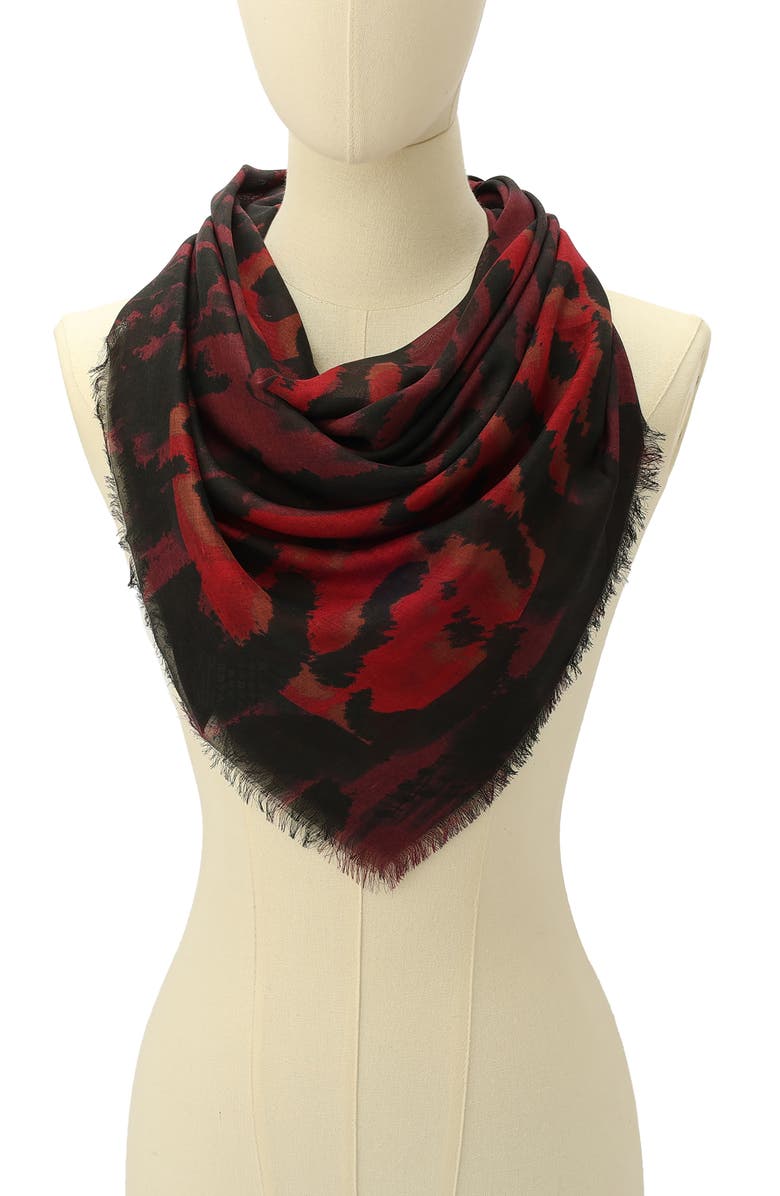 AllSaints Teresa Siren Silk Square Scarf, Alternate, color, 