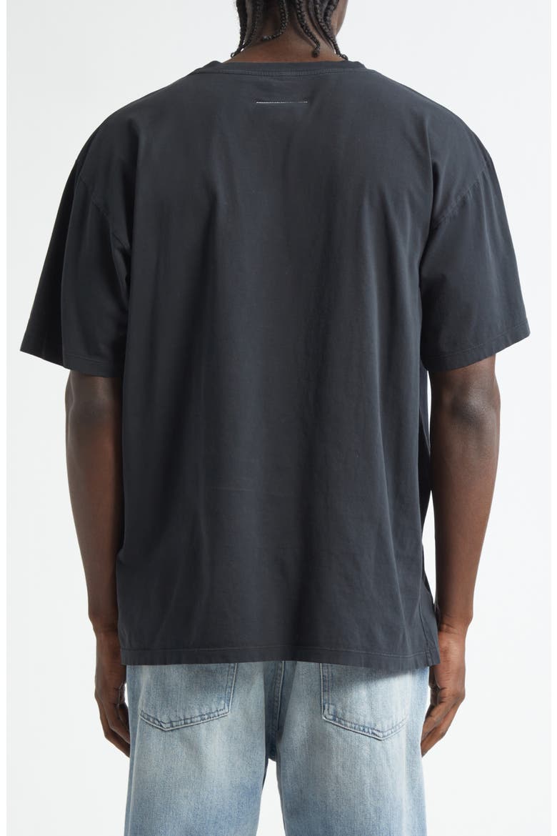 Painted Numeric Motif Graphic T-Shirt, Alternate, color, BLACK