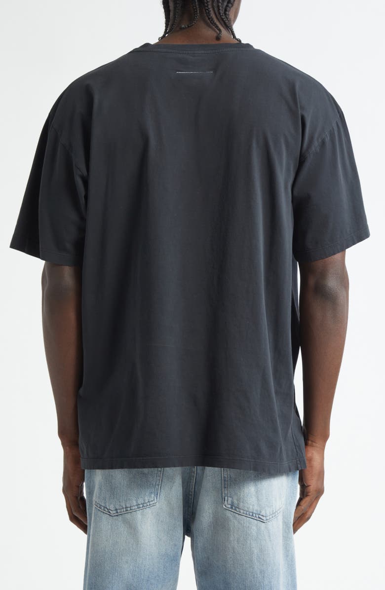 MM6 Maison Margiela Painted Numeric Motif Graphic T-Shirt, Alternate, color, Black