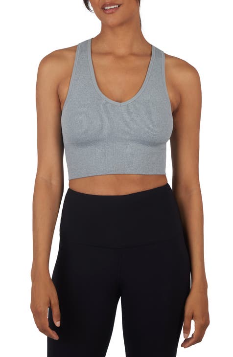 Seamless V-Neck Rib Crop Tank