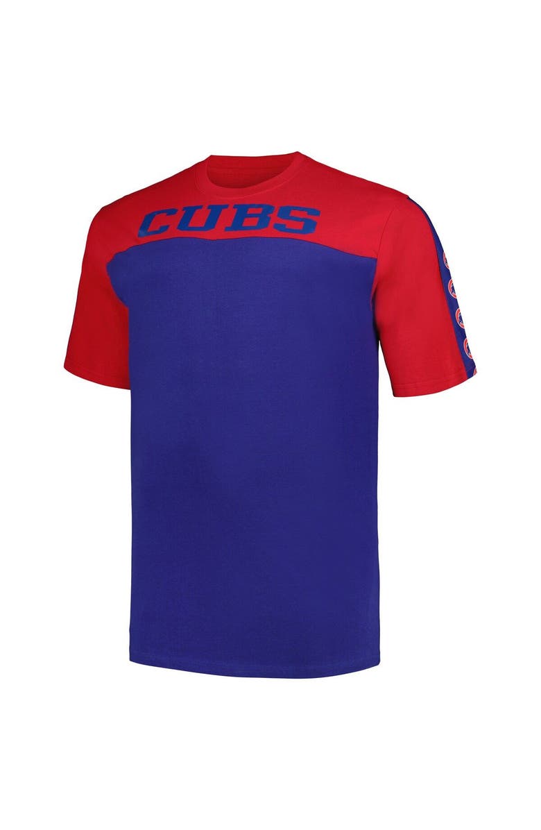 PROFILE Men's Profile Red/Royal Chicago Cubs Big & Tall Yoke Knit T-Shirt, Alternate, color, 