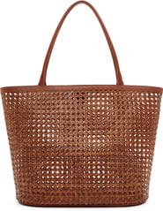 Reformation Isabella Woven Rattan Tote