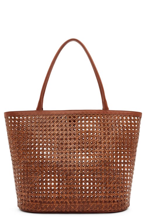 Reformation Isabella Woven Rattan Tote in Espresso Rattan at Nordstrom