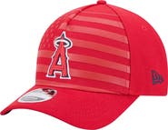 New Era Men's New Era Red Los Angeles Angels American Flag 9FORTY M-Crown A-Frame Adjustable Hat