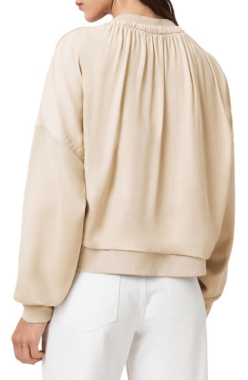 Allsaints Mirri Jersey Bomber Jacket In Neutral