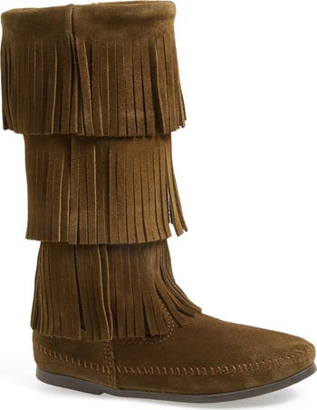 Minnetonka deals 3-Layer Fringe Boots