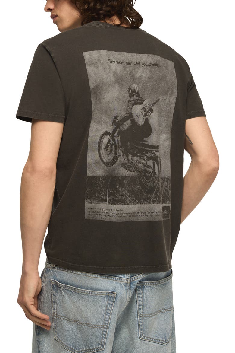Fender Cotton Graphic T-Shirt, Alternate, color, RAVEN