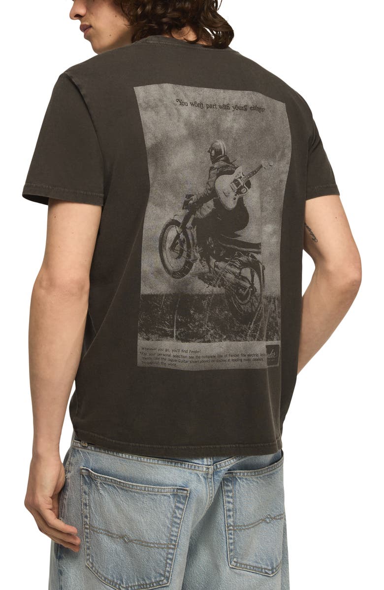 Lucky Brand Fender Cotton Graphic T-Shirt, Alternate, color, Raven