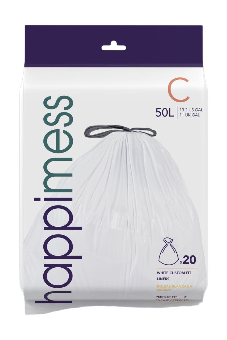 Drawstring Trash Can Liner,, Alternate, color, White, Lemon, 5.3-Gal
