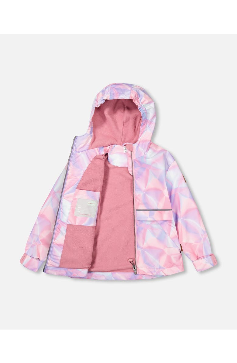 Deux par Deux Little Girl's Two Piece Printed Coat And Pant Mid-Season Set Printed Foil Pastel And Black, Alternate, color, 
