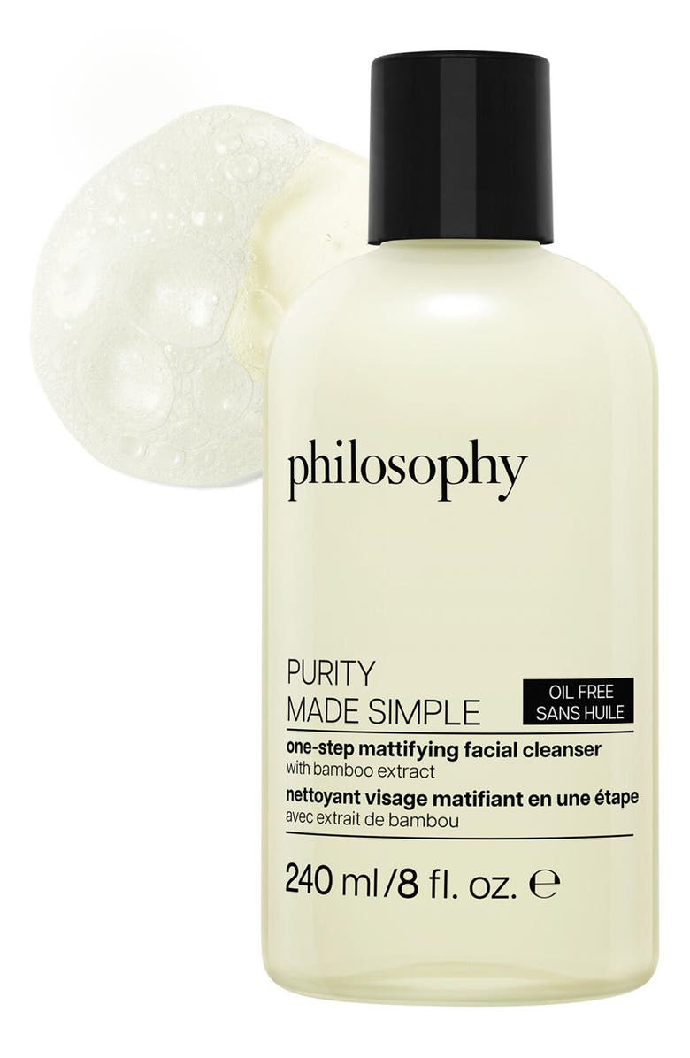 philosophy purity made simple oil-free one-step mattifying facial cleanser, Main, color, 