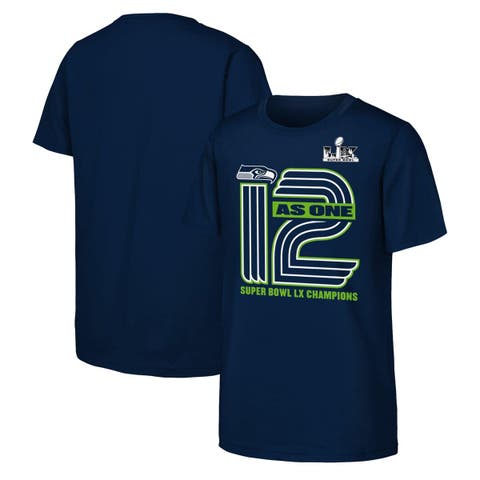 Youth Fanatics College Navy Seattle Seahawks Super Bowl LX Champions Hometown Collection T-Shirt