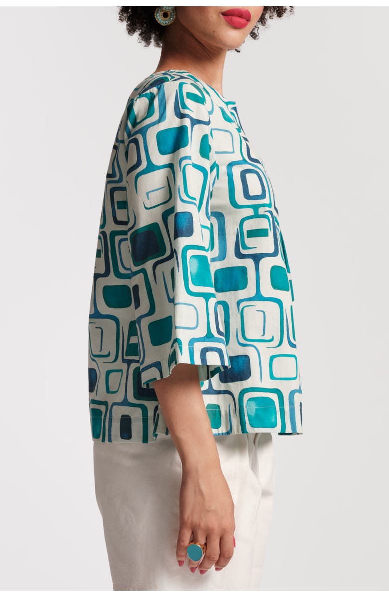 Frances Valentine Easy Top Print Cotton Poplin, Alternate, color,