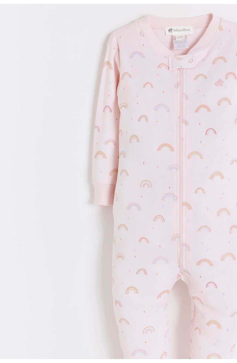 Babycottons Whimsy Snug Zip Footed Pajama for Infant, Alternate, color, Pink