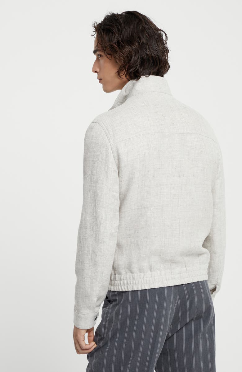 Brunello Cucinelli Diagonal twill bomber jacket, Alternate, color, 