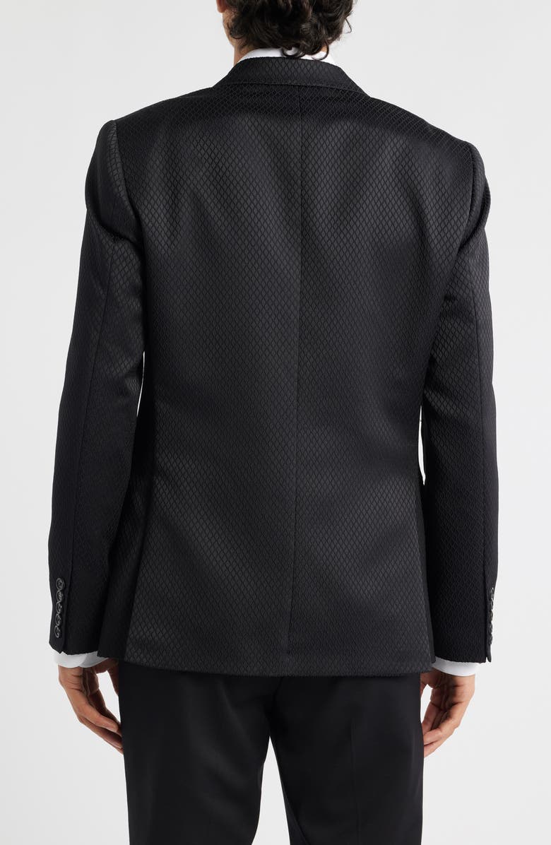 Siragusa Black Jacquard Blazer, Alternate, color, Black