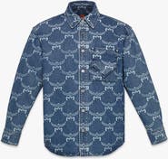 MCM Lauretos Monogram Denim Shirt