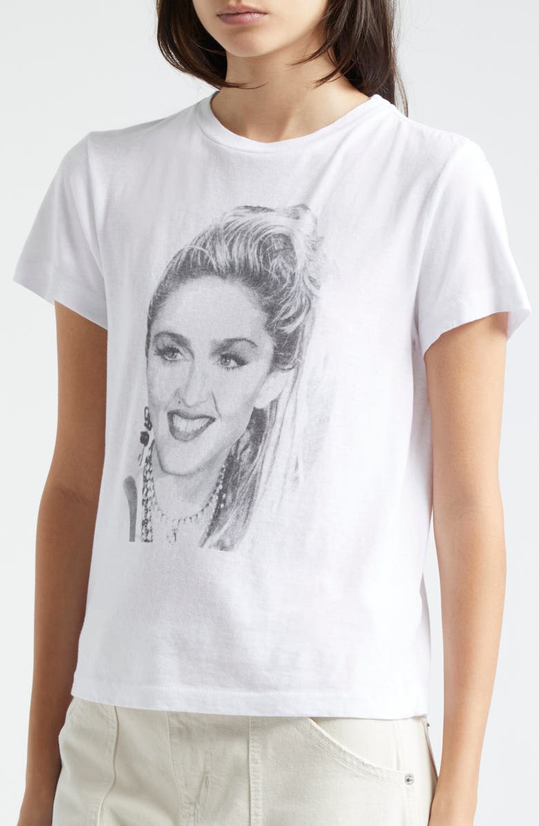 Re/Done Madonna Cotton Graphic T-Shirt, Alternate, color, 