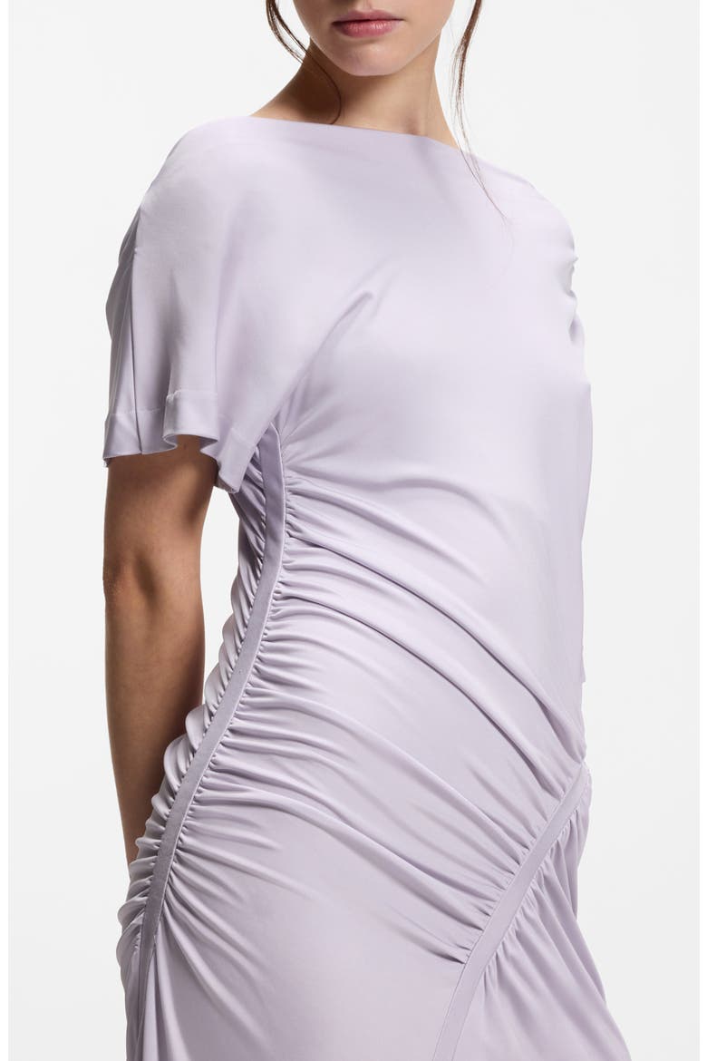 Ecaren Ruched Jersey Dress, Alternate, color, LAVENDAR TIDE